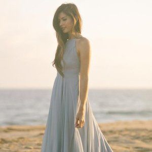 Light blue flowy maxi dress - Morning Lavender